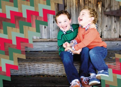 holiday card - chevron