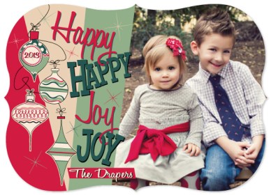 Mid Century Modern Holiday Photo Card