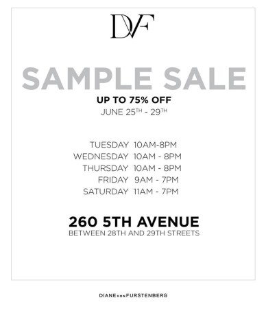 Diane Von Furstenberg Sample Sale