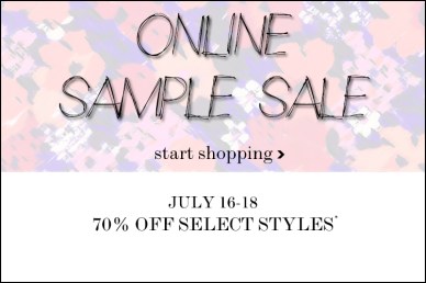 Shoshanna online sample sale