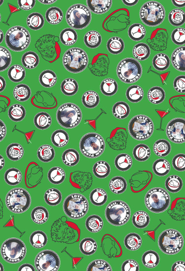 gift wrap - eat drink be merry