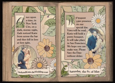 save the date cards - storybook romance 